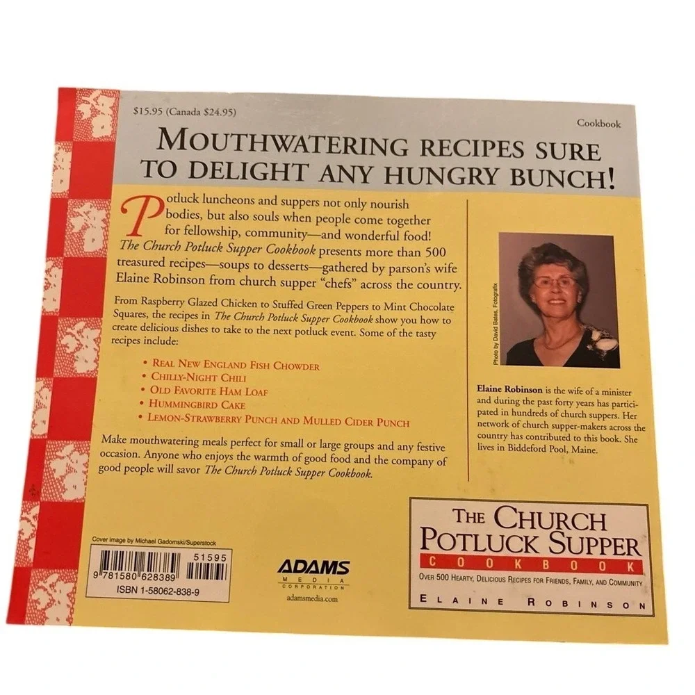 The Church Potluck Supper Cookbook 500 Recipes Adams Media 1580628389‎
